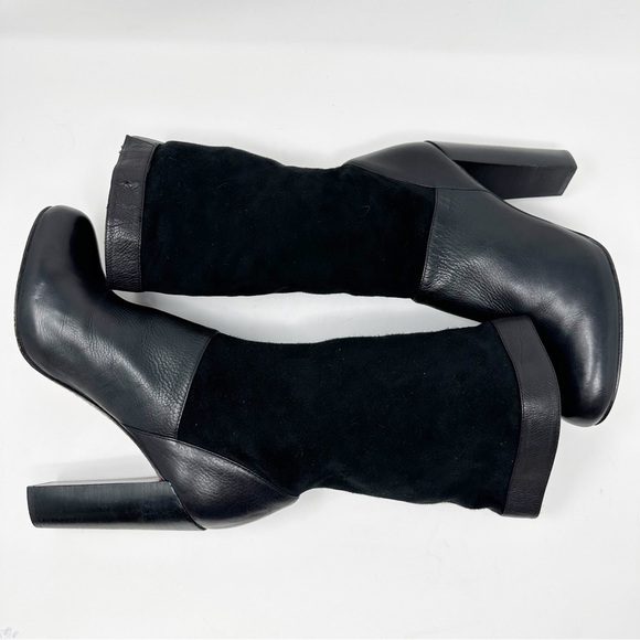 Rachel Zoe Leather Claudia Slouch Heeled Boots - Picture 6 of 13